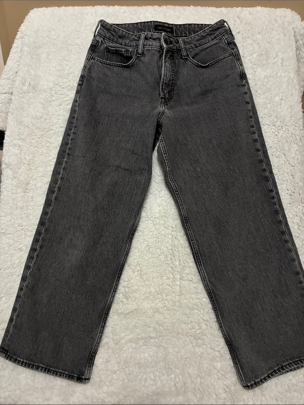 Free Assembly Straight-Leg Jeans in Washed Gray